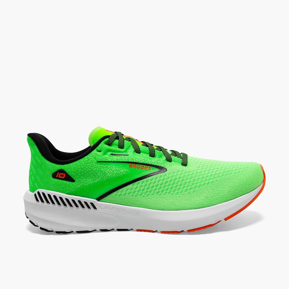 Chaussures Running Route Brooks Launch GTS 10 Speed Support Rouge Bleu Homme | NAB-3890661